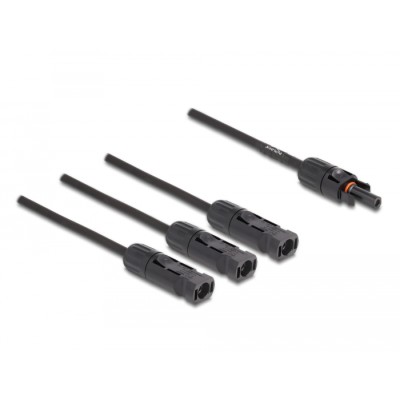 Delock DL4 Solar Splitter Cable 1 x female to 3 x male 35 cm black 2