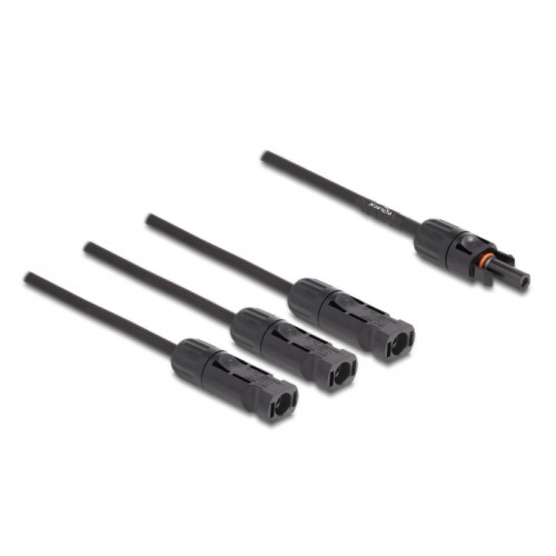 Delock DL4 Solar Splitter Cable 1 x female to 3 x male 35 cm black