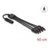 Delock DL4 Solar Splitter Cable 1 x male to 4 x female 50 cm black