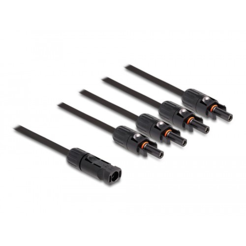 Delock DL4 Solar Splitter Cable 1 x male to 4 x female 50 cm black