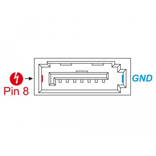 Delock Connector SATA 6 Gb/s plug 8 pin power