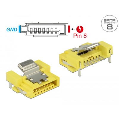 Delock Connector SATA 6 Gb/s receptacle 8 pin power