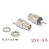 Delock Connector DC 5.5 x 2.5 mm female bulkhead soldering version - round 20 V / 9 A