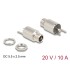 Delock Connector DC 5.5 x 2.5 mm female bulkhead soldering version - round 20 V / 10 A