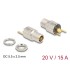 Delock Connector DC 5.5 x 2.5 mm female bulkhead soldering version - round 20 V / 15 A