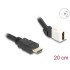 Delock Keystone Module Cable HDMI male to female 45° angled 8K 60 Hz 20 cm black