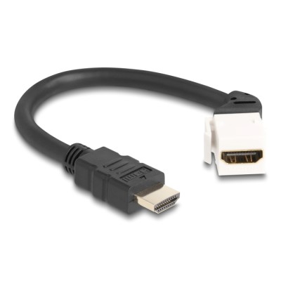 Delock Keystone Module Cable HDMI male to female 45° angled 8K 60 Hz 20 cm black 2