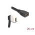 Delock Keystone Module Cable HDMI female to female 90° angled 8K 60 Hz 20 cm black