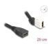 Delock Keystone Module Cable HDMI female to female 45° angled 8K 60 Hz 20 cm black