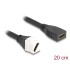 Delock Keystone Module Cable HDMI female to female diagonal 8K 60 Hz 20 cm black