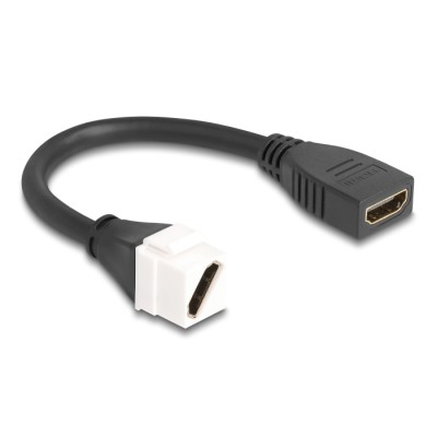 Delock Keystone Module Cable HDMI female to female diagonal 8K 60 Hz 20 cm black 2