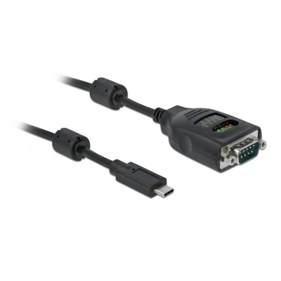 Delock USB Type-C™ to Serial DB9 Adapter with 9 LED RS-232 Tester 2