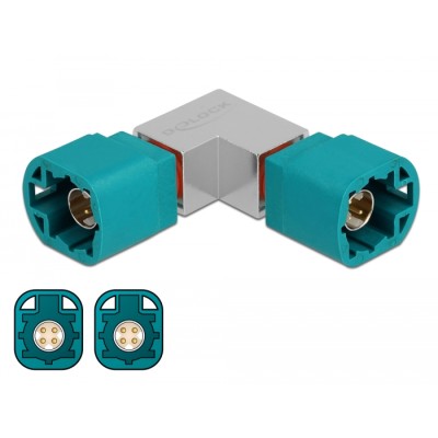 Delock Adapter HSD Z male to HSD Z male angled