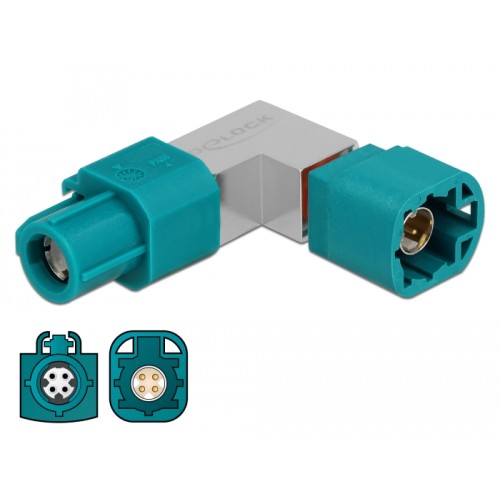 Delock Adapter HSD Z female to HSD Z male angled
