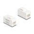 Delock Keystone Module RJ45 jack to RJ45 jack Cat.6A UTP white