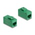 Delock Keystone Module RJ45 jack to RJ45 jack Cat.6A UTP green