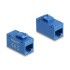 Delock Keystone Module RJ45 jack to RJ45 jack Cat.6A UTP blue
