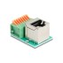 Delock RJ45 jack 90° angled to Terminal Block with push-button Cat.5e