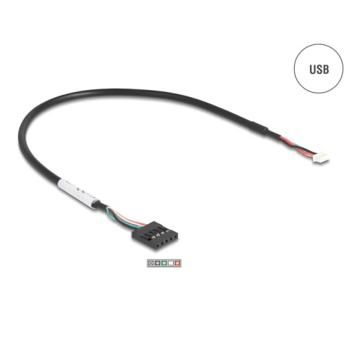 Delock USB to RS-232 Converter FTDI FT231XS USB 2.0 pin header male to D-Sub 9 male cable 30 cm