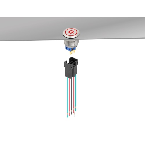 Delock Socket for 25 mm 6 pin Push Button or Switch