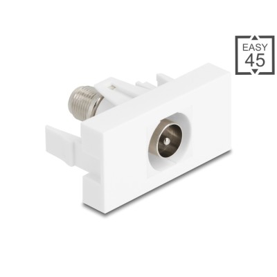 Delock Easy 45 Module IEC male to F female white