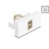 Delock Easy 45 Module LC Duplex female to LC Duplex female white / beige