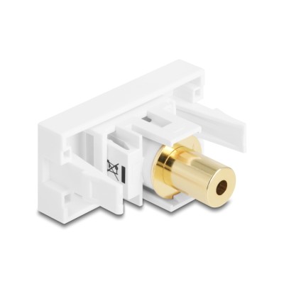 Delock Easy 45 Module stereo jack female 3.5 mm 4 pin to stereo jack female 3.5 mm 4 pin gold plated white 2