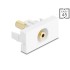 Delock Easy 45 Module stereo jack female 3.5 mm 3 pin to stereo jack female 3.5 mm 3 pin gold plated white