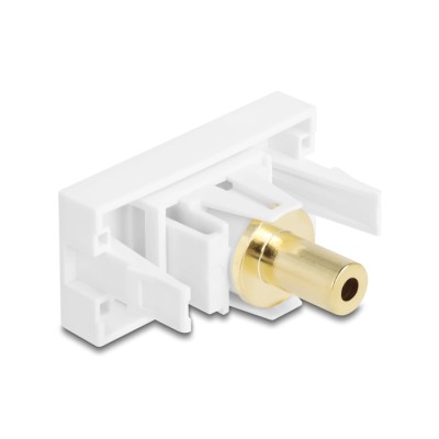 Delock Easy 45 Module stereo jack female 3.5 mm 3 pin to stereo jack female 3.5 mm 3 pin gold plated white 2