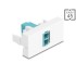 Delock Easy 45 Module LC Duplex female to LC Duplex female white / aqua
