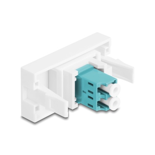 Delock Easy 45 Module LC Duplex female to LC Duplex female white / aqua
