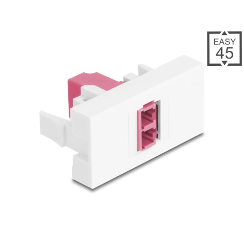 Delock Easy 45 Module LC Duplex female to LC Duplex female white / violet