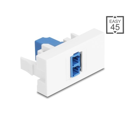 Delock Easy 45 Module LC Duplex female to LC Duplex female white / blue