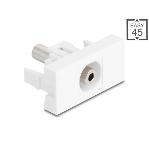 Delock Easy 45 Module stereo jack female 3.5 mm 3 pin to stereo jack female 3.5 mm 3 pin white