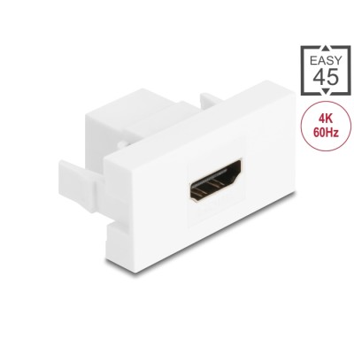 Delock Easy 45 Module HDMI female to HDMI female 4K 60Hz white