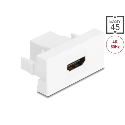 Delock Easy 45 Module HDMI female to HDMI female 4K 60Hz white