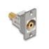 Delock Panel Mount stereo jack female 3.5 mm 3 pin to stereo jack female 3.5 mm 3 pin gold plated silver / white