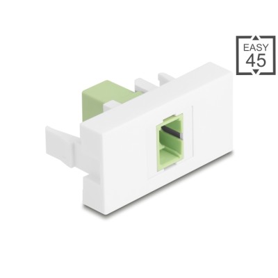 Delock Easy 45 Module SC Simplex female to SC Simplex female limegreen / white