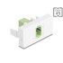 Delock Easy 45 Module SC Simplex female to SC Simplex female limegreen / white
