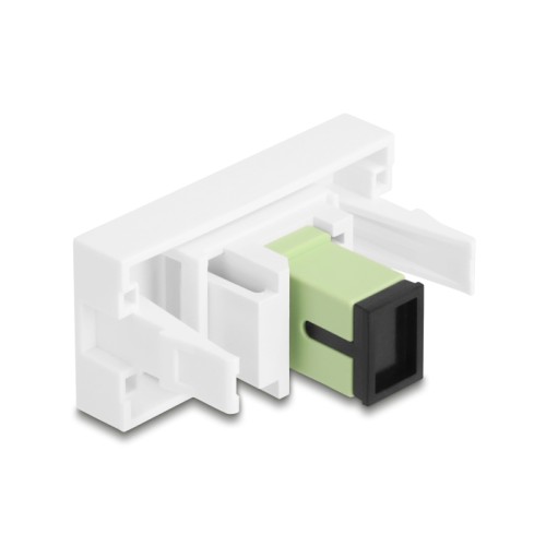 Delock Easy 45 Module SC Simplex female to SC Simplex female limegreen / white