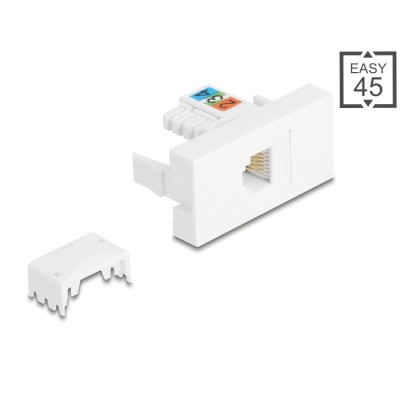 Delock Easy 45 Module RJ12 jack to LSA UTP white