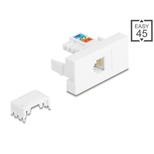 Delock Easy 45 Module RJ12 jack to LSA UTP white