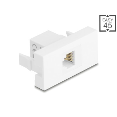 Delock Easy 45 Module RJ12 jack to RJ12 jack UTP white