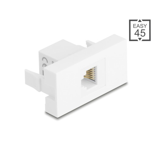 Delock Easy 45 Module RJ12 jack to RJ12 jack UTP white