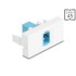 Delock Easy 45 Module SC Simplex female to SC Simplex female aqua / white