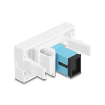 Delock Easy 45 Module SC Simplex female to SC Simplex female aqua / white 2