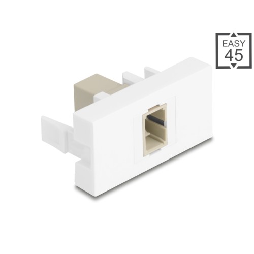 Delock Easy 45 Module SC Simplex female to SC Simplex female beige / white