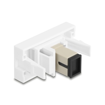 Delock Easy 45 Module SC Simplex female to SC Simplex female beige / white 2