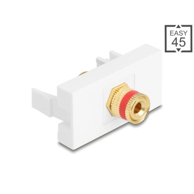 Delock Easy 45 Module binding post to thread nut red / white