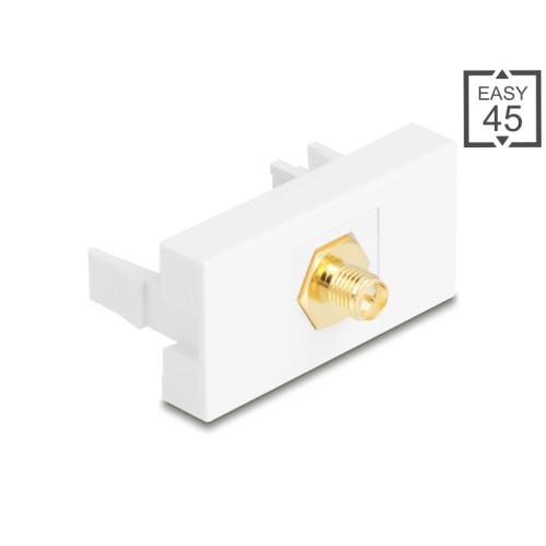 Delock Easy 45 Module RP-SMA female to RP-SMA female white